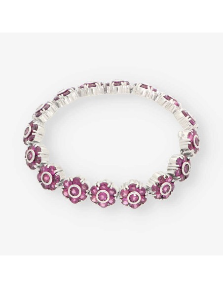 Pulsera semirrÃ­gida en oro blanco 18kt