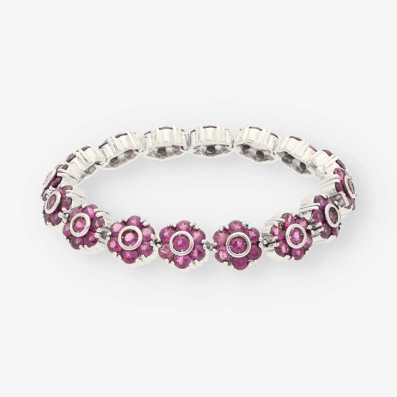 Pulsera semirrÃ­gida en oro blanco 18kt