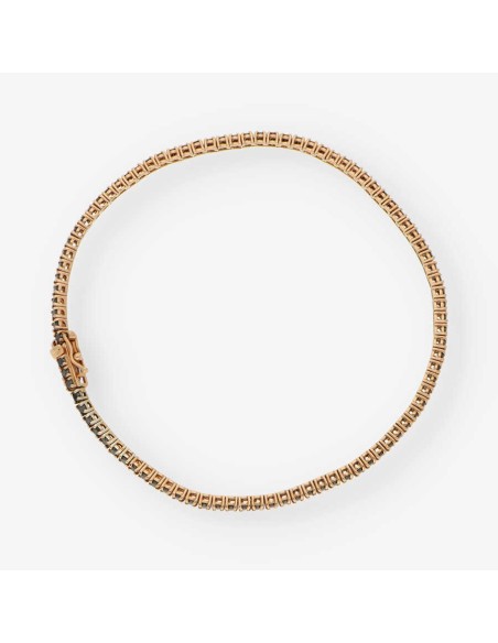 Pulsera oro rosa y diamante negro