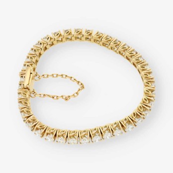 Pulsera riviere oro 18kt y brillantes 2