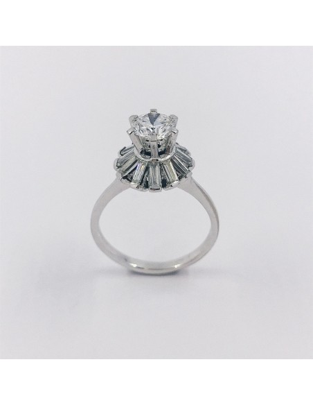 Anillo en oro blanco 18kt con brillante