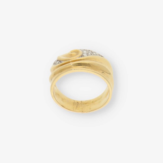 Anillo en oro 18kt y brillantes