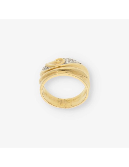 Anillo en oro 18kt y brillantes