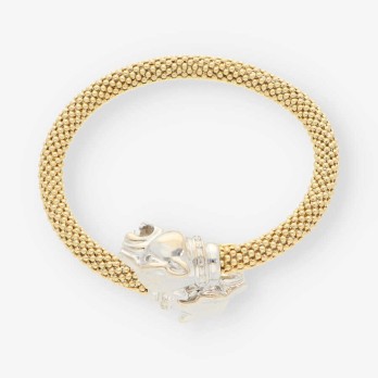 Pulsera pantera en oro bicolor 18kt 2