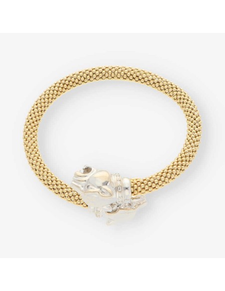 Pulsera pantera en oro bicolor 18kt