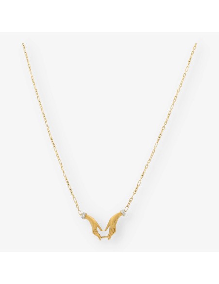 Collar Carrera y Carrera en oro 18kt y brillante