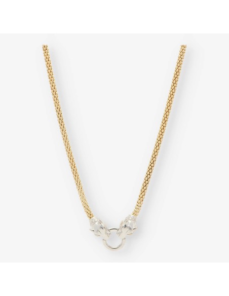Collar pantera en oro bicolor 18kt
