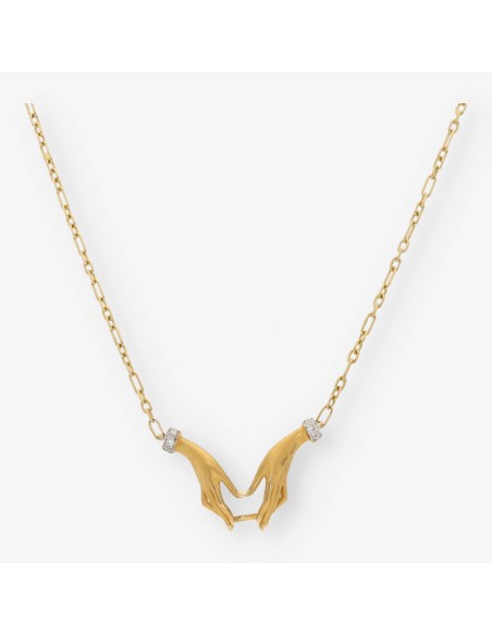 Collar Carrera y Carrera en oro 18kt y brillante