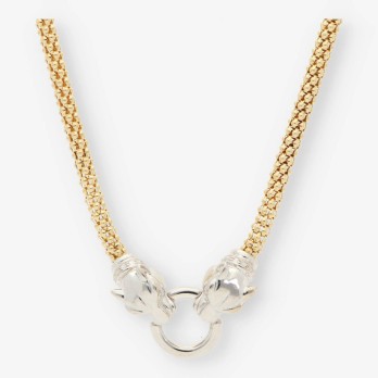 Collar pantera en oro bicolor 18kt 2