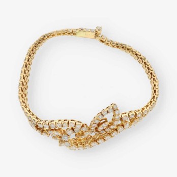 Pulsera en oro 18kt con brillantes 2