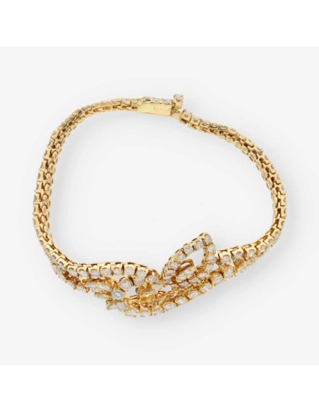 Pulsera en oro 18kt con brillantes