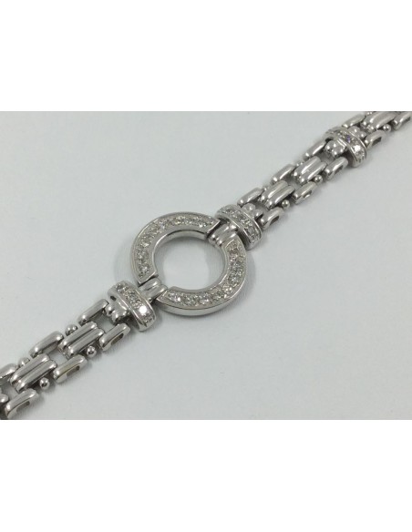 Pulsera de oro blanco y brillantes