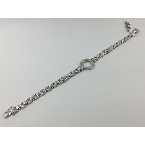 Pulsera de oro blanco y brillantes