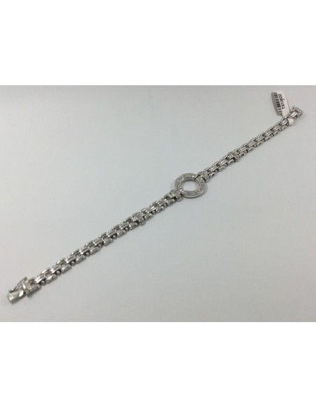 Pulsera de oro blanco y brillantes