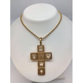 Colgante cruz Tous en oro