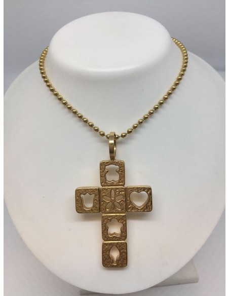 Colgante cruz Tous en oro