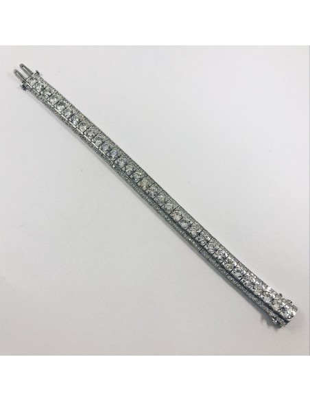 Pulsera riviere en oro blanco y brillantes