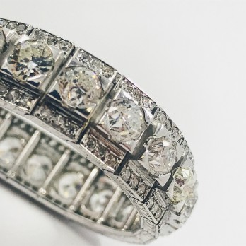 Pulsera riviere en oro blanco y brillantes 2