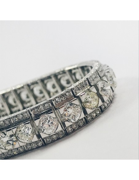 Pulsera riviere en oro blanco y brillantes