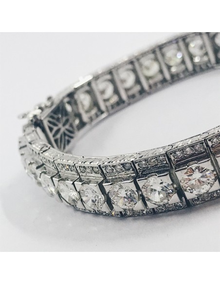 Pulsera riviere en oro blanco y brillantes