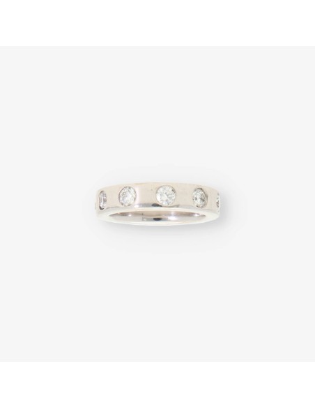 Anillo oro blanco y bri aprox. 1,5 Qt.