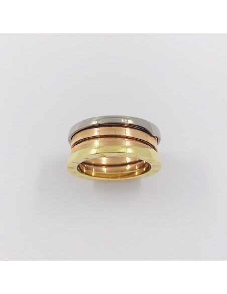 Anillo Bulgari B-Zero1 Nuevo en oro rosa, blanco y amarillo