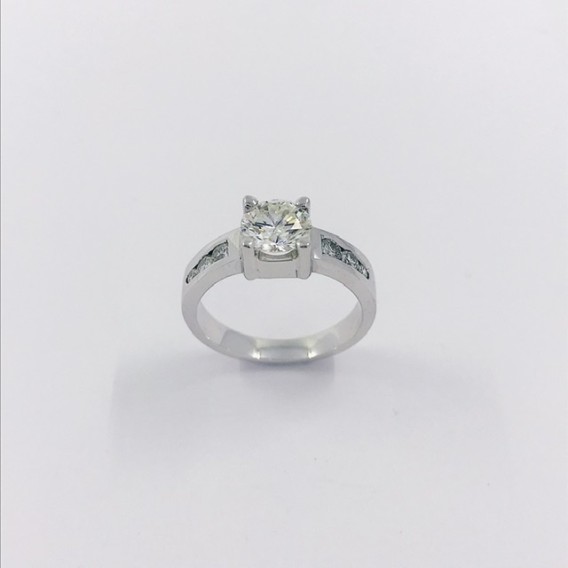 Anillo oro blanco 18kt y Brillantes