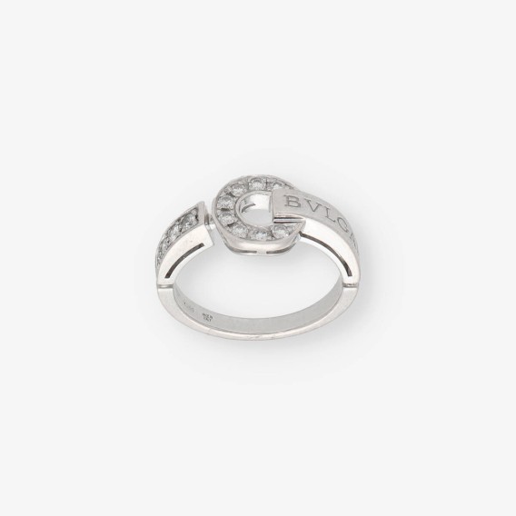 Bulgari Essential oro blanco 18kt con brillantes y documento