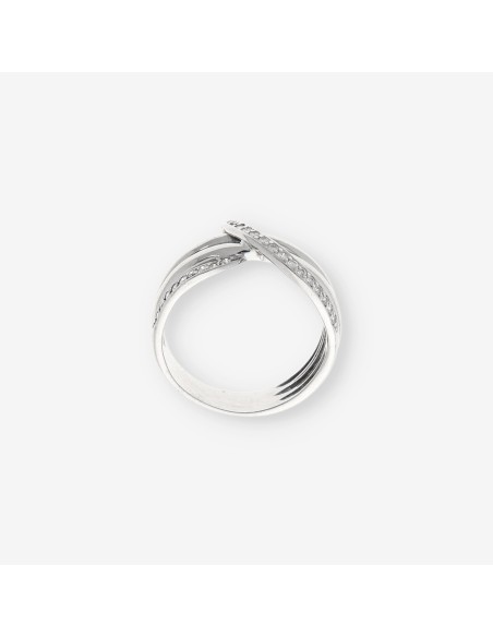 Anillo en oro blanco 18kt con brillantes
