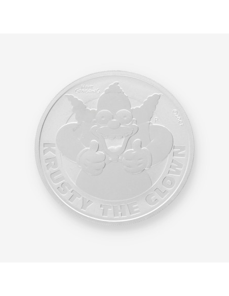 Moneda de plata Krusty el payaso