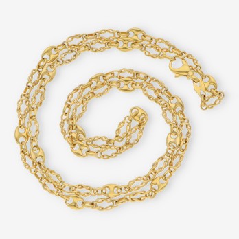 Cadena de calabrotes 60cm en oro 18kt 2