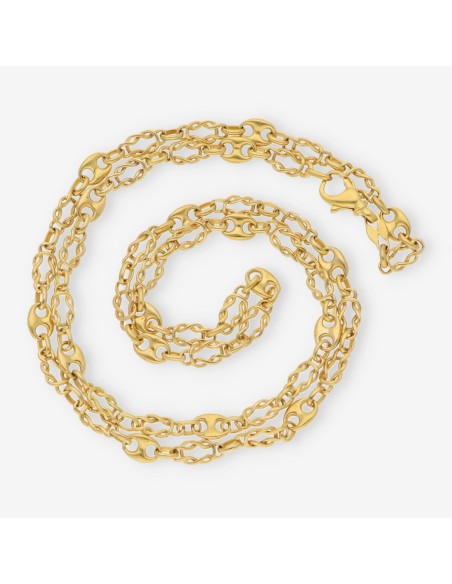 Cadena de calabrotes 60cm en oro 18kt