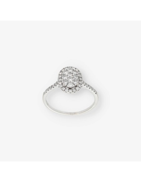 Anillo Suarez en oro blanco 18kt con brillantes