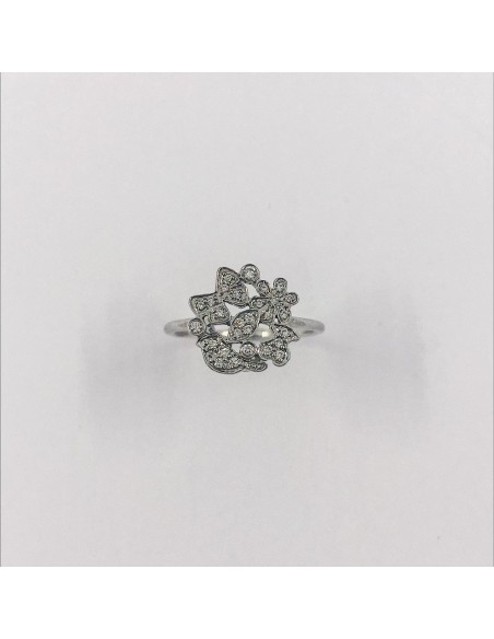 Anillo Tous en oro blanco 18kt con brillantes