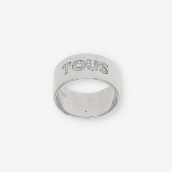 Anillo Tous en oro blanco 18kt con brillantes 2
