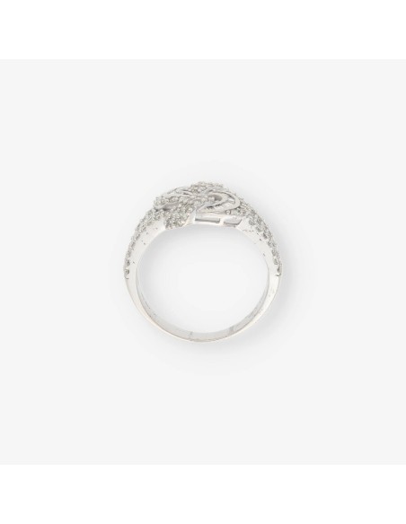 Anillo en oro blanco 18kt con brillantes