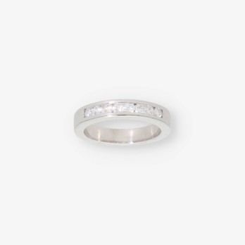 Anillo en oro blanco 18kt con brillantes