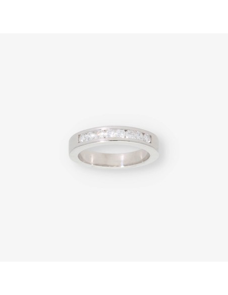 Anillo en oro blanco 18kt con brillantes