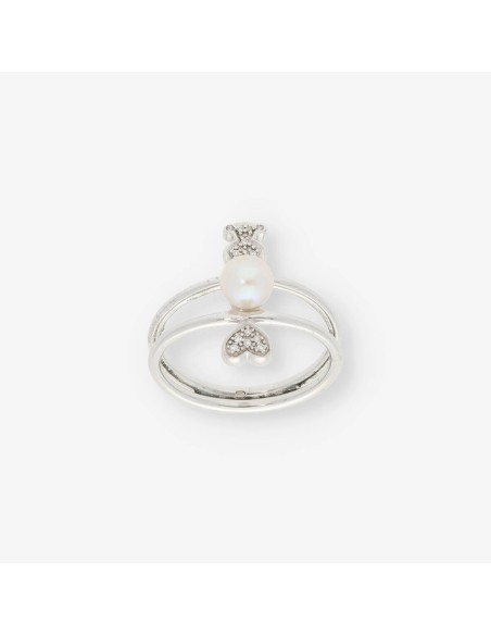 Anillo Tous en oro blanco 18kt con brillantes