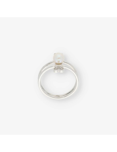 Anillo Tous en oro blanco 18kt con brillantes