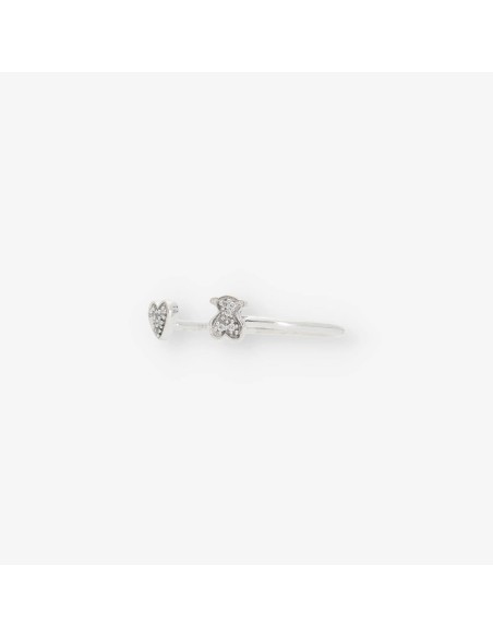 Anillo Tous en oro blanco 18kt con brillantes