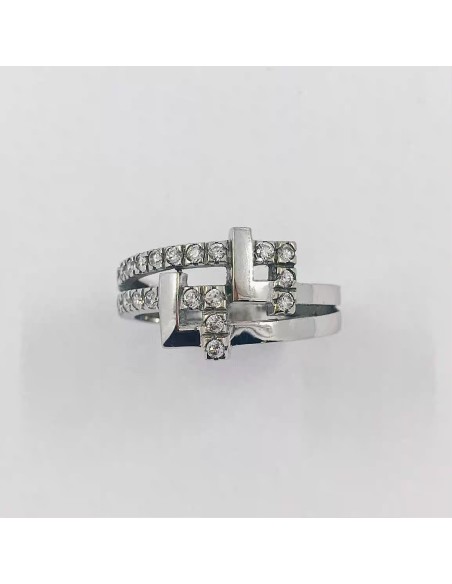 Anillo en oro blanco