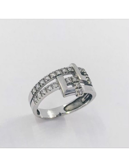 Anillo en oro blanco