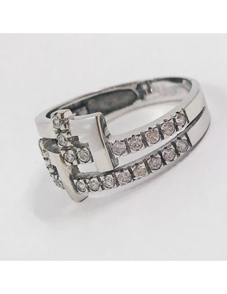 Anillo en oro blanco