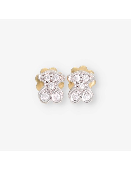 Pendientes osito Tous en oro 18kt y brillantes