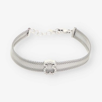 Pulsera esclava Tous en acero y oro 18kt con brillantes