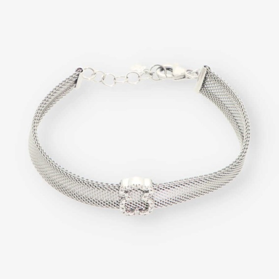 Pulsera esclava Tous en acero y oro 18kt con brillantes
