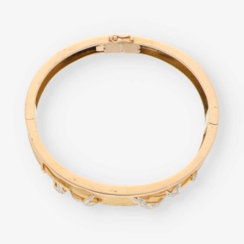 Pulsera vintage en oro 18kt y brillantes 2