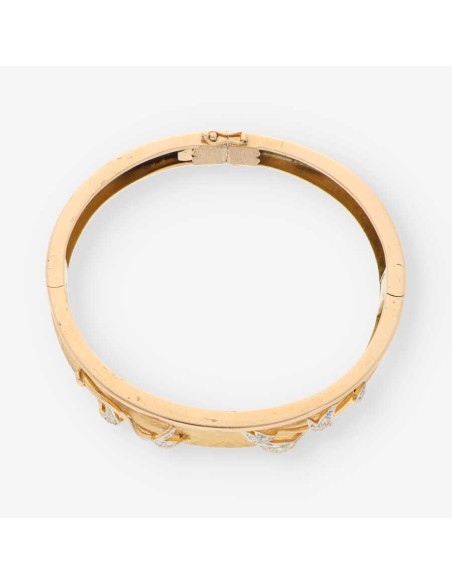 Pulsera vintage en oro 18kt y brillantes