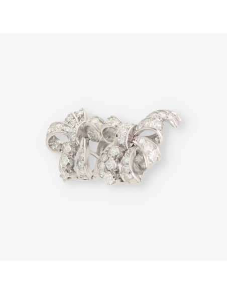 Pendientes oro blanco y bri